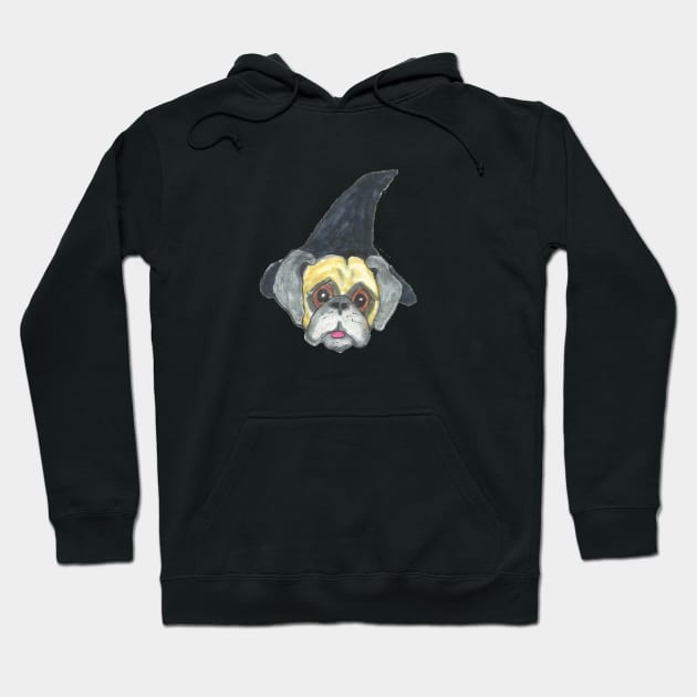 Halloween Witch Pug Hoodie by swagmaven